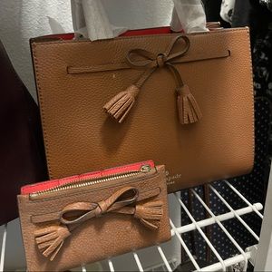 Kate Spade Hayes satchel and wallet
